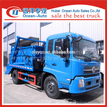 Dongfeng kingrun 8cbm capacidade de swing container caminhão de lixo